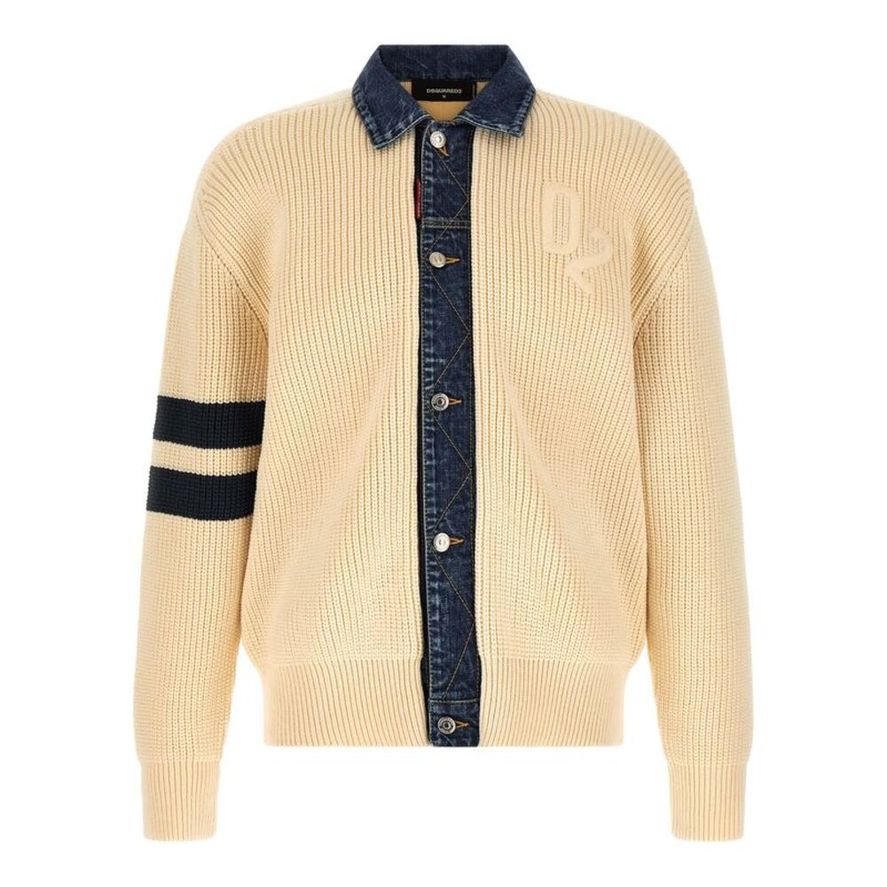 Dsquared² Beige Cotton Men's Cardigan
